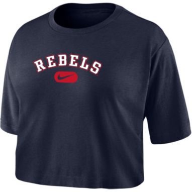 sorry, Nike Women's Ole Miss Rebels Blue Dri-FIT Cotton Crop T-Shirt is currently out of stock
