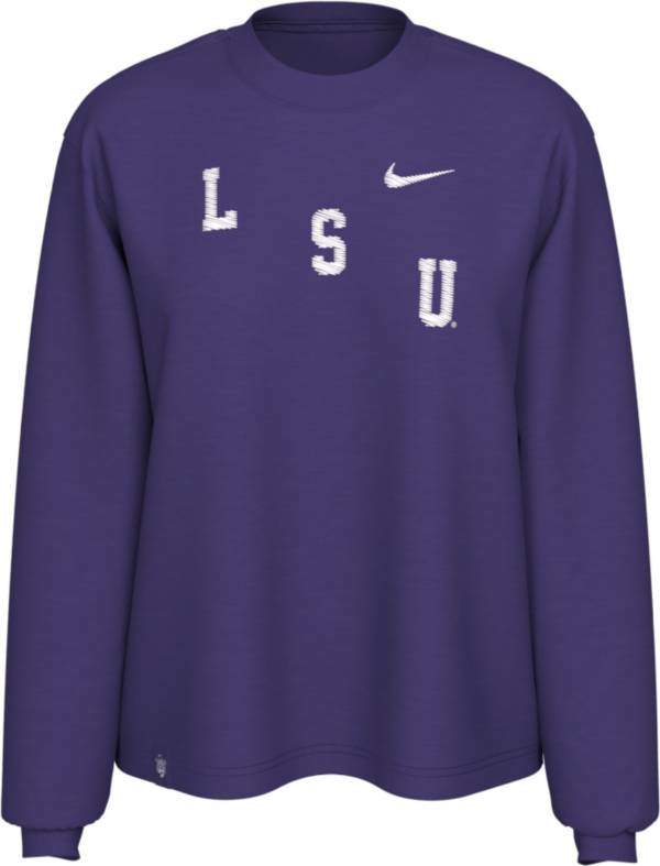 Nike Women's LSU Tigers Purple Varsity Boxy Long Sleeve T-Shirt product image