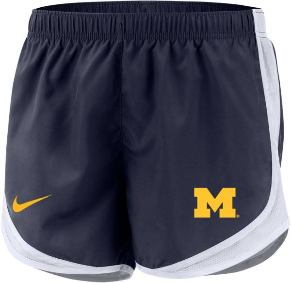 Nike Women's Michigan Wolverines Blue Dri-FIT Tempo Shorts product image
