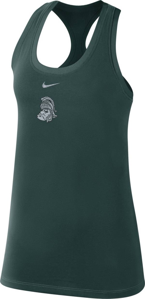 Nike Women's Michigan State Spartans Green Varsity Stack Logo Tank Top ...