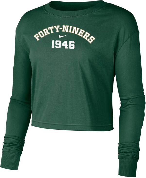 Youth Champion Green Charlotte 49ers Jersey Long Sleeve T-Shirt