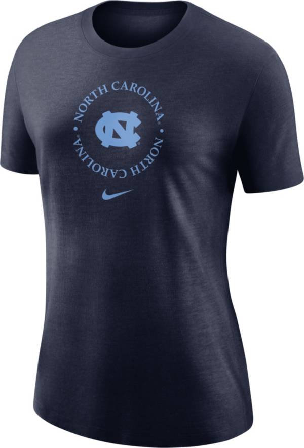 Nike Women's North Carolina Tar Heels Navy Dri-FIT Cotton Crew T-Shirt product image