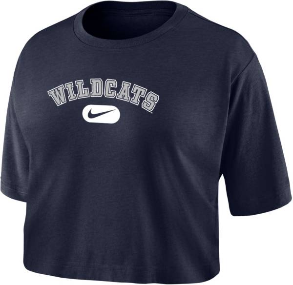 Nike Women's New Hampshire Wildcats Blue Dri-FIT Cotton Crop T-Shirt product image