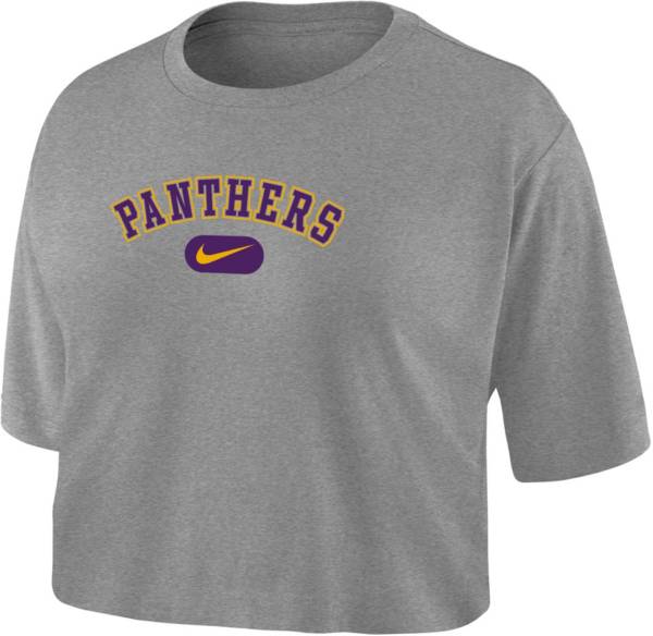 Nike Women's Northern Iowa Panthers  Grey Dri-FIT Cotton Crop T-Shirt product image