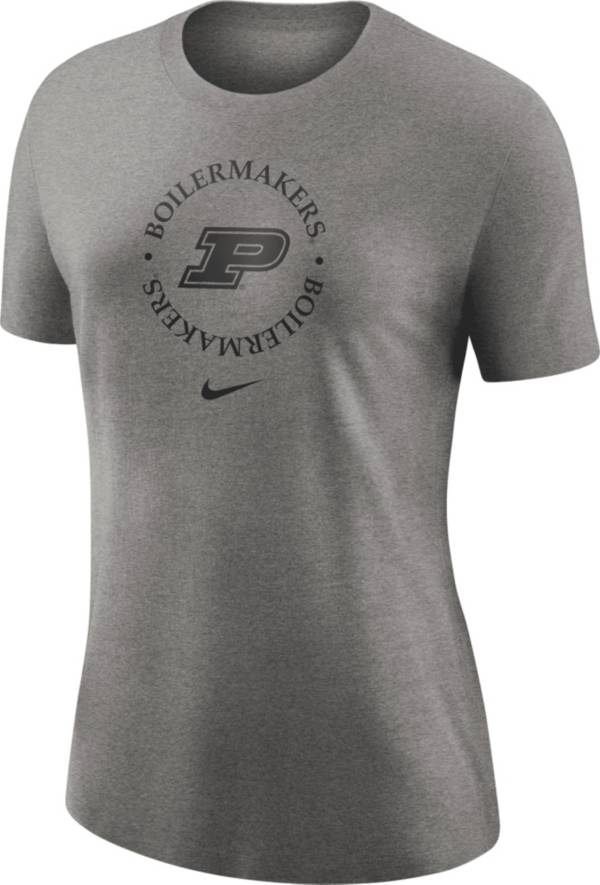 Nike Women's Purdue Boilermakers Grey Dri-FIT Cotton Crew T-Shirt product image