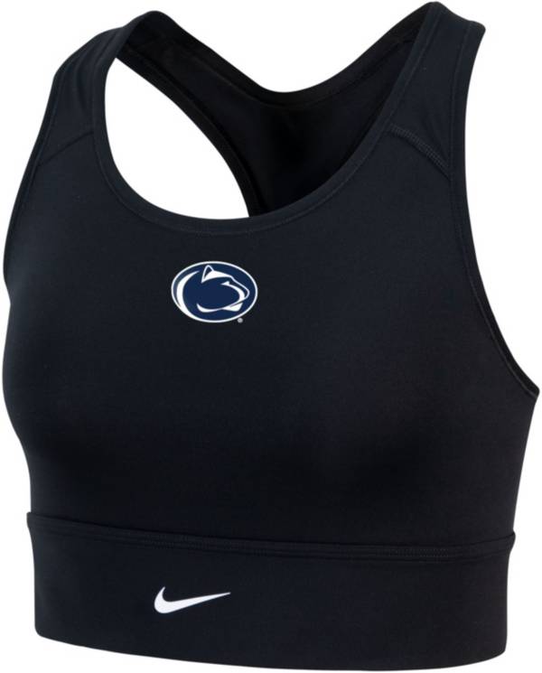 Nike Women's Penn State Nittany Lions Black Dri-FIT Longline Sports Bra ...