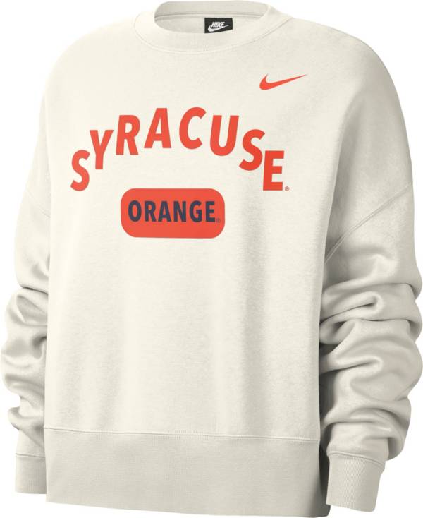 Nike Women's Syracuse Orange Crew Neck White Sweatshirt product image