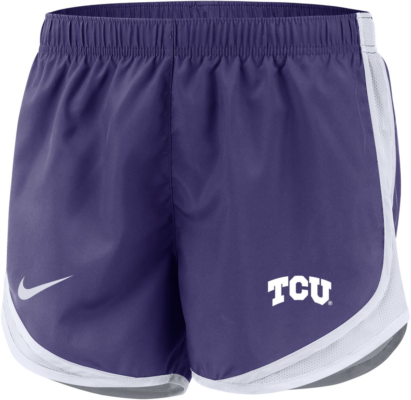 Nike Women s TCU Horned Frogs Purple Dri FIT Tempo Shorts Dick s Sporting Goods