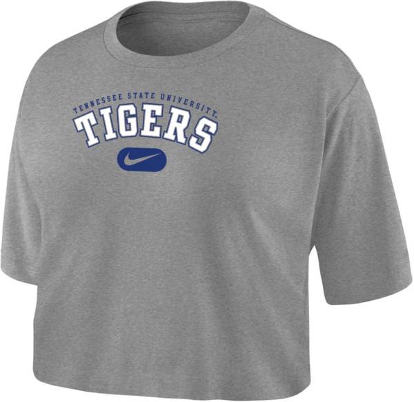 Nike Women's Tennessee State Tigers Grey Dri-FIT Cotton Crop T-Shirt product image