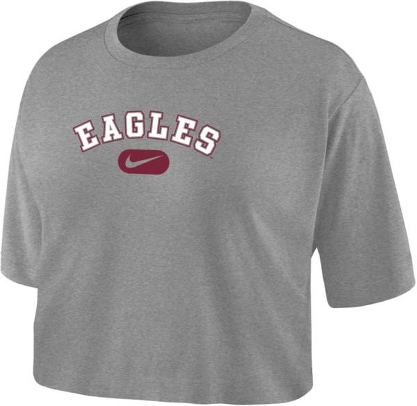 Nike Women's UW-La Crosse Eagles Gray Dri-FIT Cotton Crop T-Shirt product image