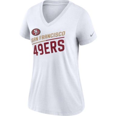 sorry, Nike Women's San Francisco 49ers Slant White V-Neck T-Shirt is currently out of stock