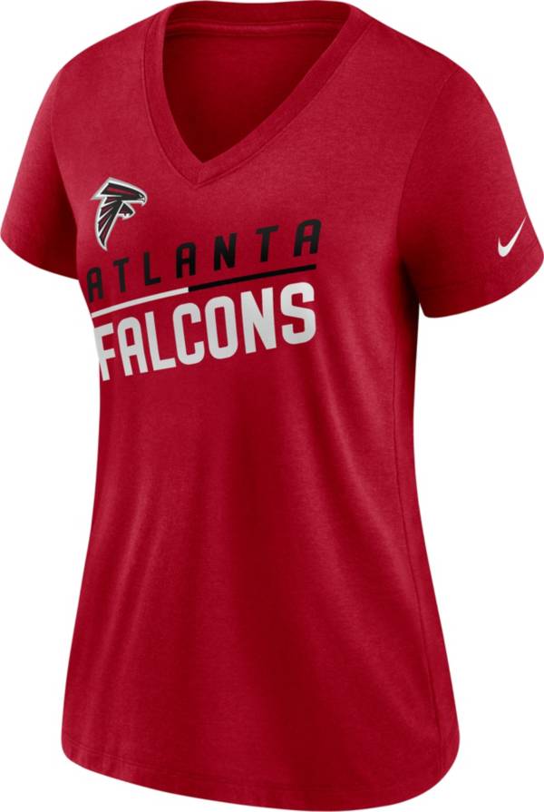 Nike Women's Atlanta Falcons Slant Red V-Neck T-Shirt product image