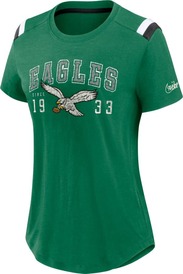 Women's New Era Black Philadelphia Eagles Glitter Gel T-Shirt