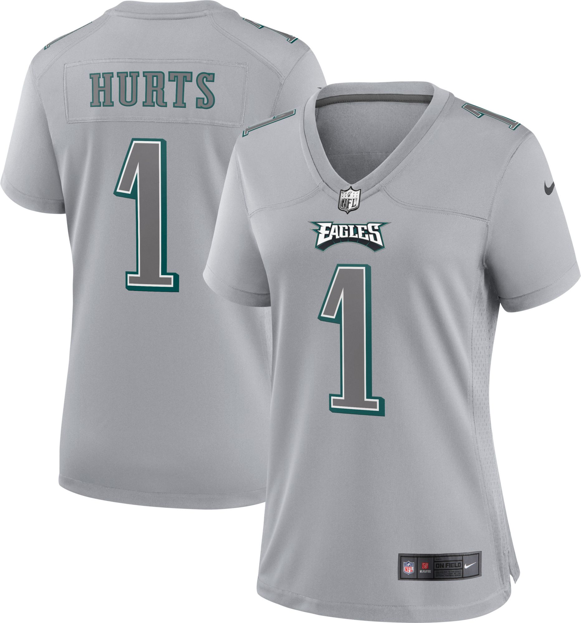 Nike Youth Philadelphia Eagles Jalen Hurts #1 Atmosphere Grey Game Jersey