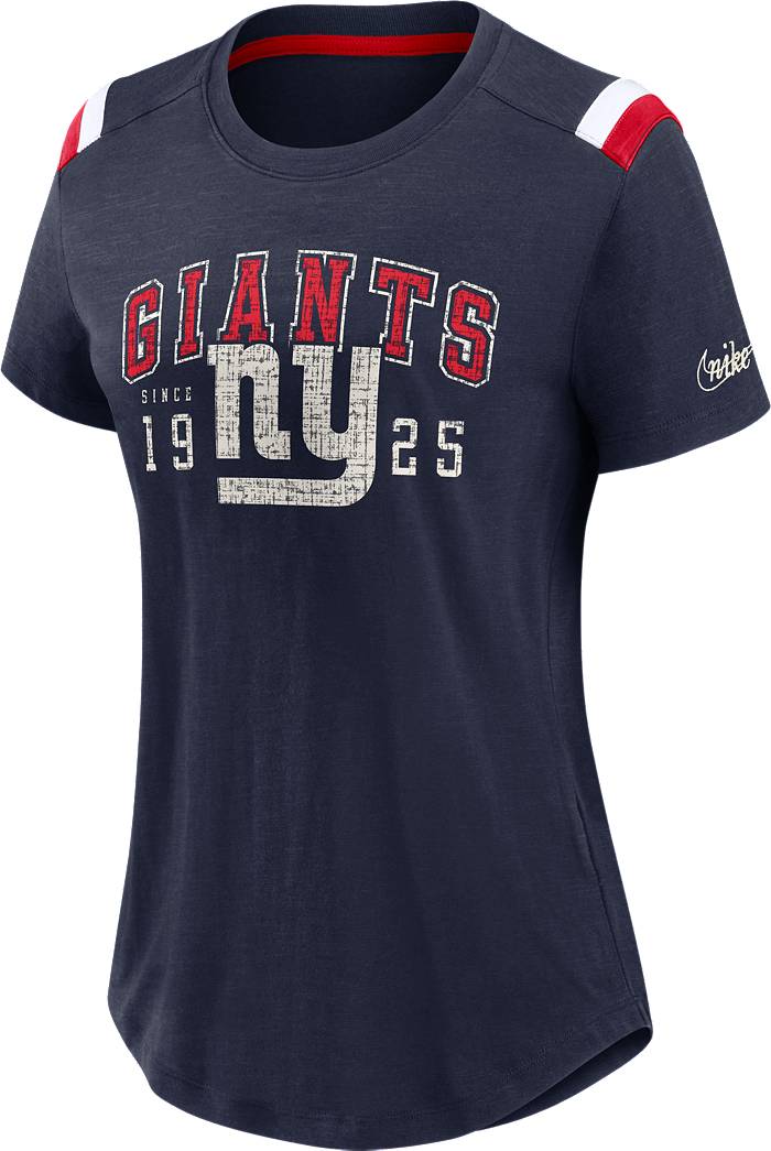 Nike Women's New York Giants Historic Athlete Navy T-Shirt