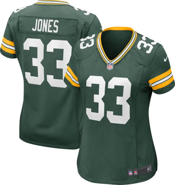 Nike Men's Green Bay Packers Aaron Jones #33 Green Game Jersey