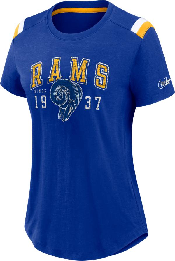 Nike Women's Los Angeles Rams Historic Athletic Royal Heather T-Shirt product image