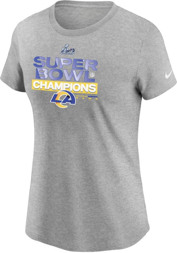 Nike Women's 2021 Super Bowl LVI Champions Los Angeles Rams Locker Room T-Shirt