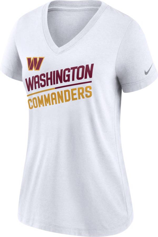 Dick's Sporting Goods Nike Women's Washington Commanders Tri-Blend White T- Shirt