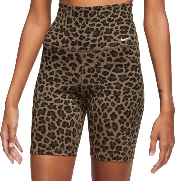 Women's Biker Shorts Leopard Takara Shine High Waist Yoga Biker