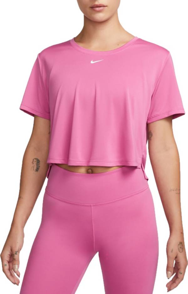 Nike Women\'s Dri-FIT One Standard Fit Short-Sleeve Cropped T-Shirt | Dick\'s  Sporting Goods