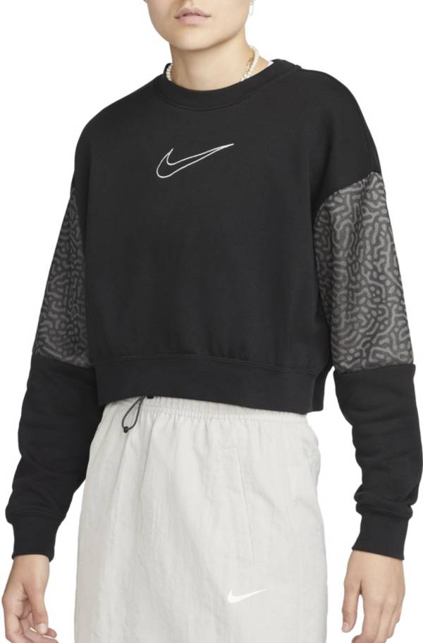 Grey Nike Foundation Club Fleece Crew Sweatshirt