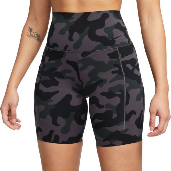 Nike Universa Women's Medium-Support High-Waisted 8 Camo Biker Shorts