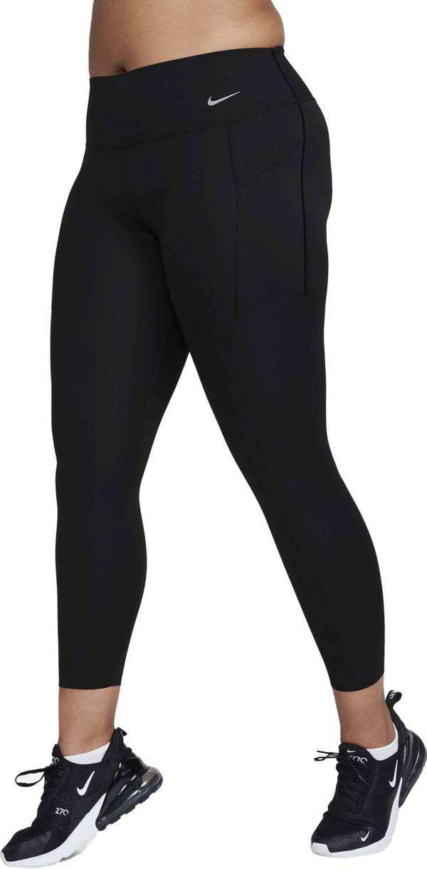 Nike Women's Tight Fit Mid Rise 7/8 Length Essential Leggings In Black