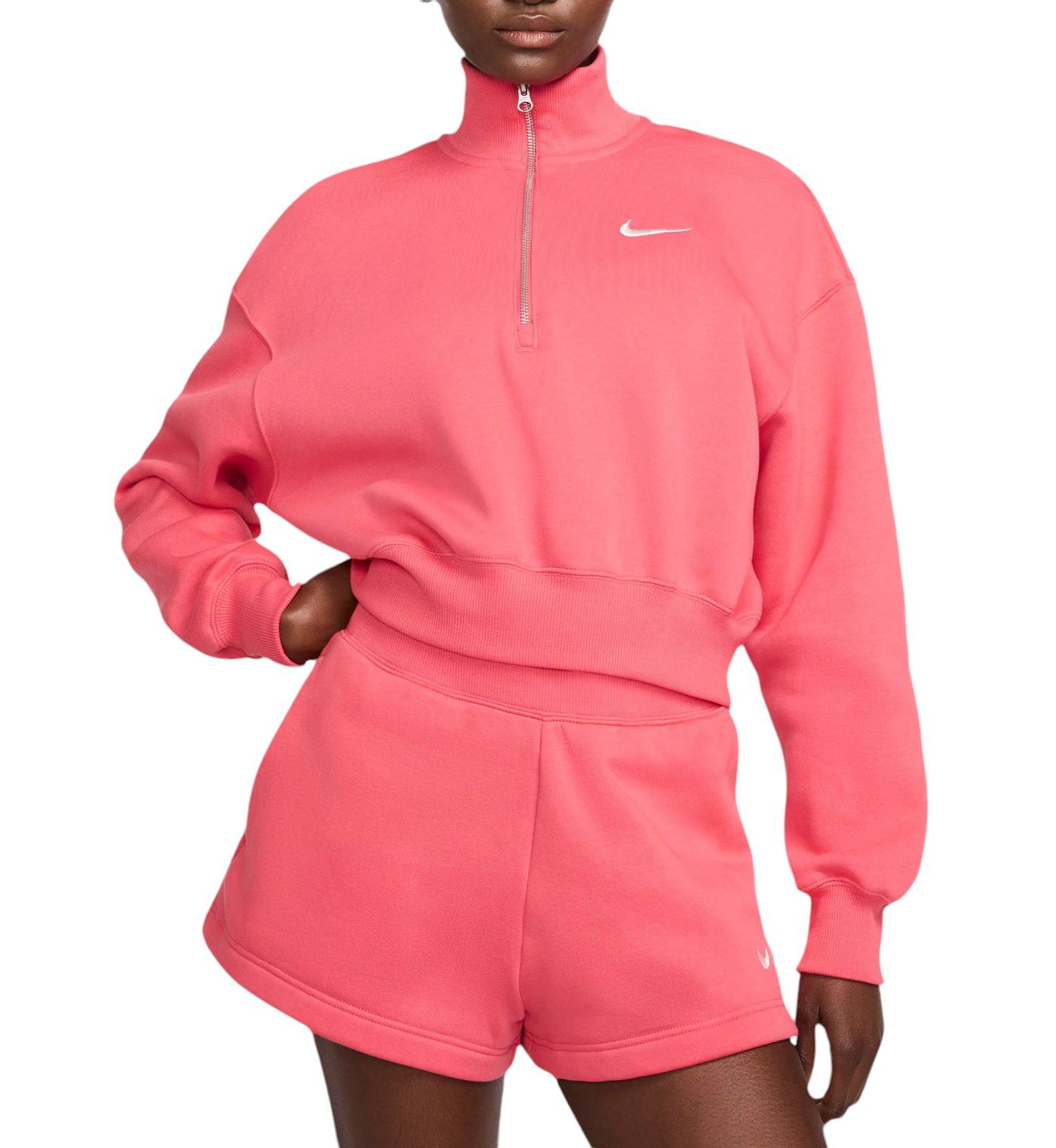 Nike trend fleece oversized crop full zip hoodi hotsell