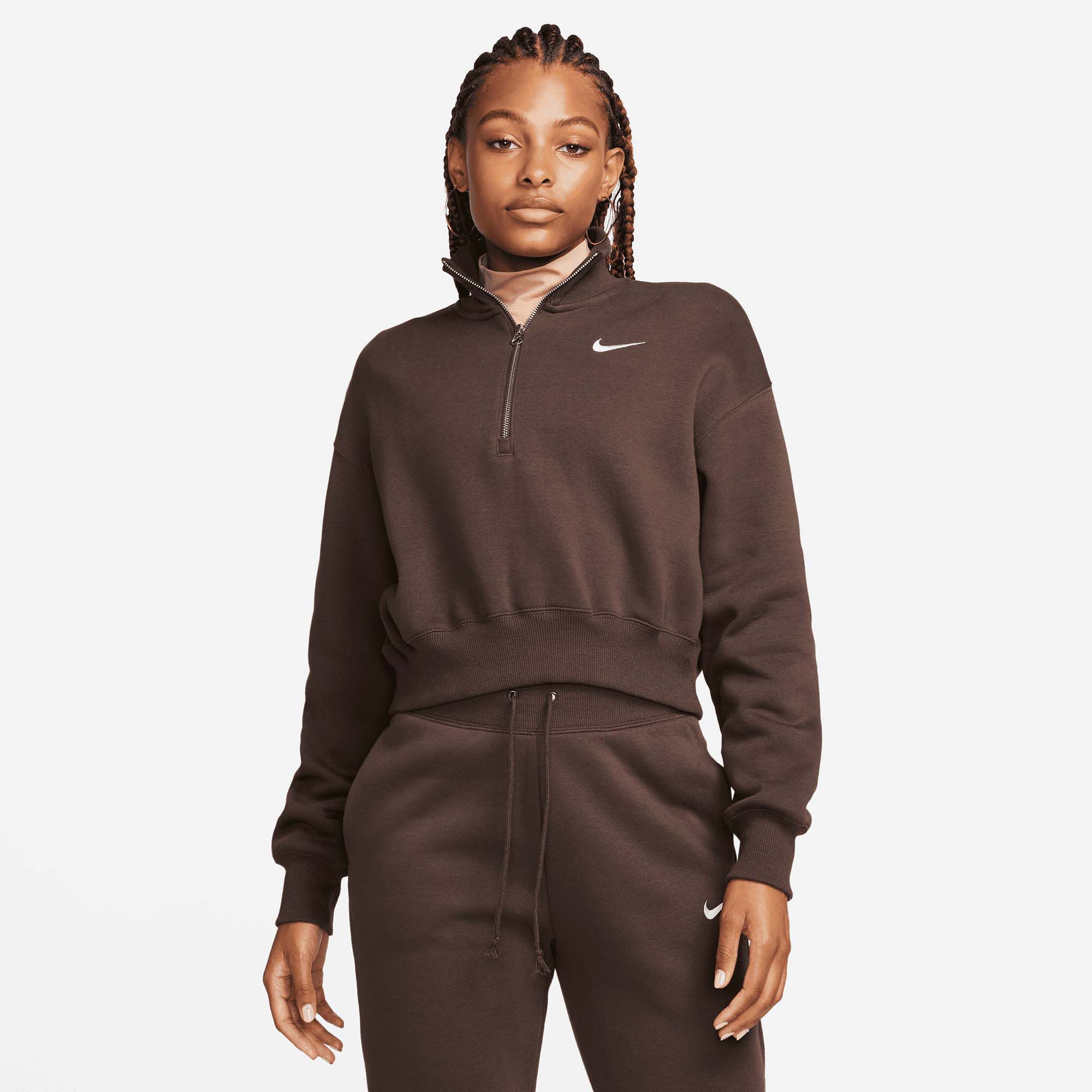 Nike Women's Sportswear Phoenix Fleece Oversized 1/2-Zip Crop Sweatshirt product image