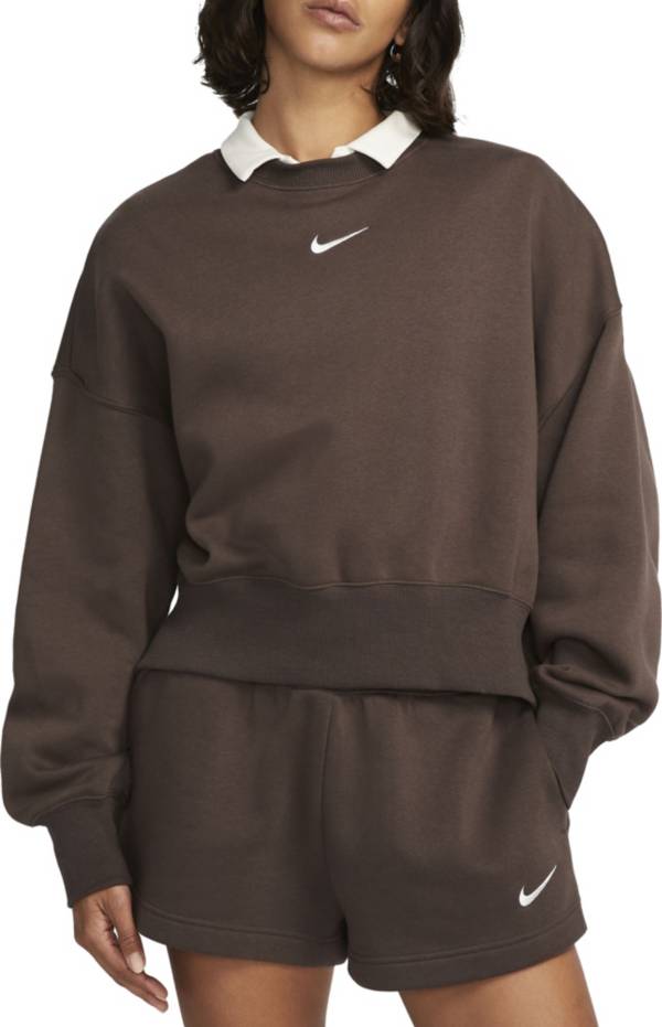 PHOENIX FLEECE OVERSIZE CREWNECK SWEATSHIRT BLACK WOMEN - NIKE