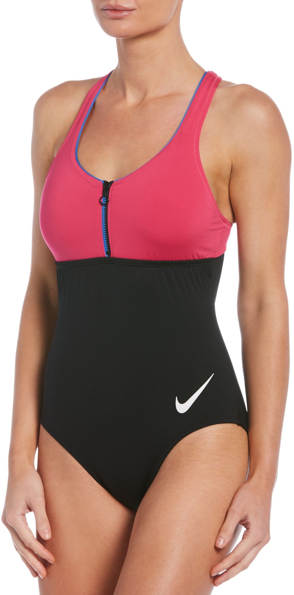 nike women's color block racerback one piece swimsuit