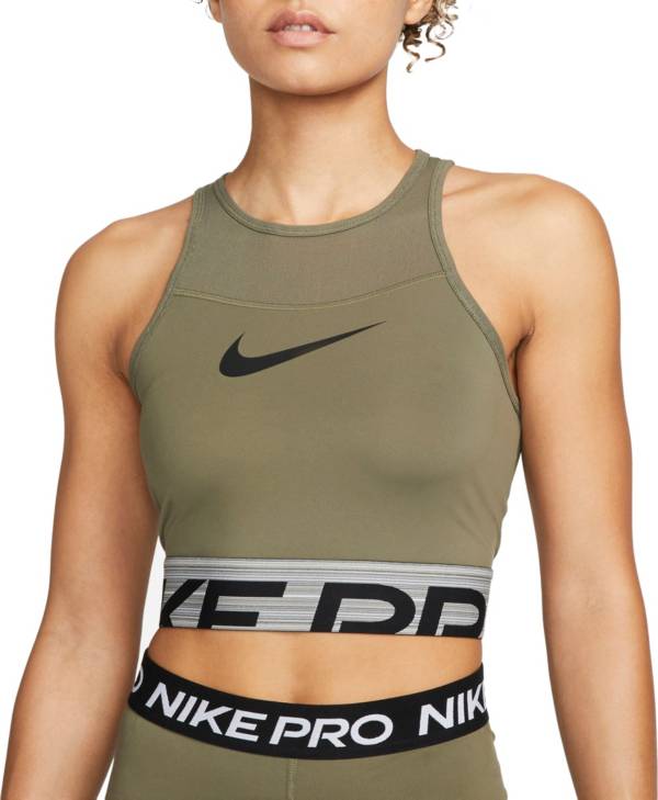dedo Permitirse Profeta Nike Women's Pro Dri-FIT Cropped Graphic Training Shirt | Dick's Sporting  Goods