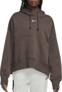 Nike Sportswear Phoenix Fleece Cozy Pullover Hoodie In Brown, in White