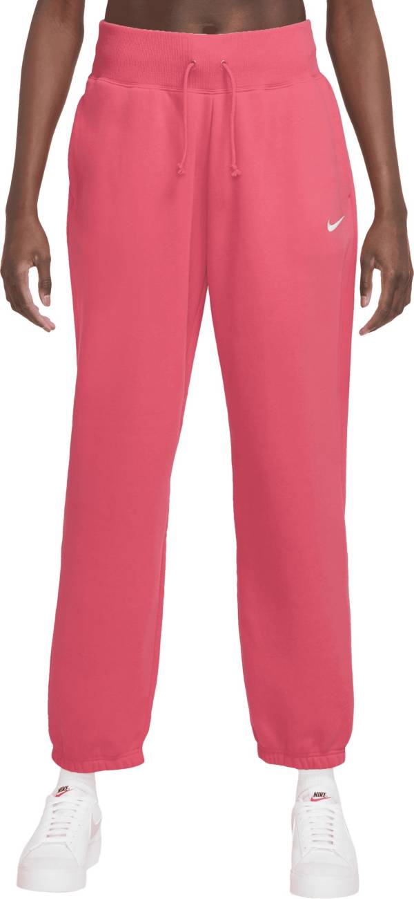 Nike WMNS Phoenix Fleece High-Waisted Oversized Sweatpants Pink