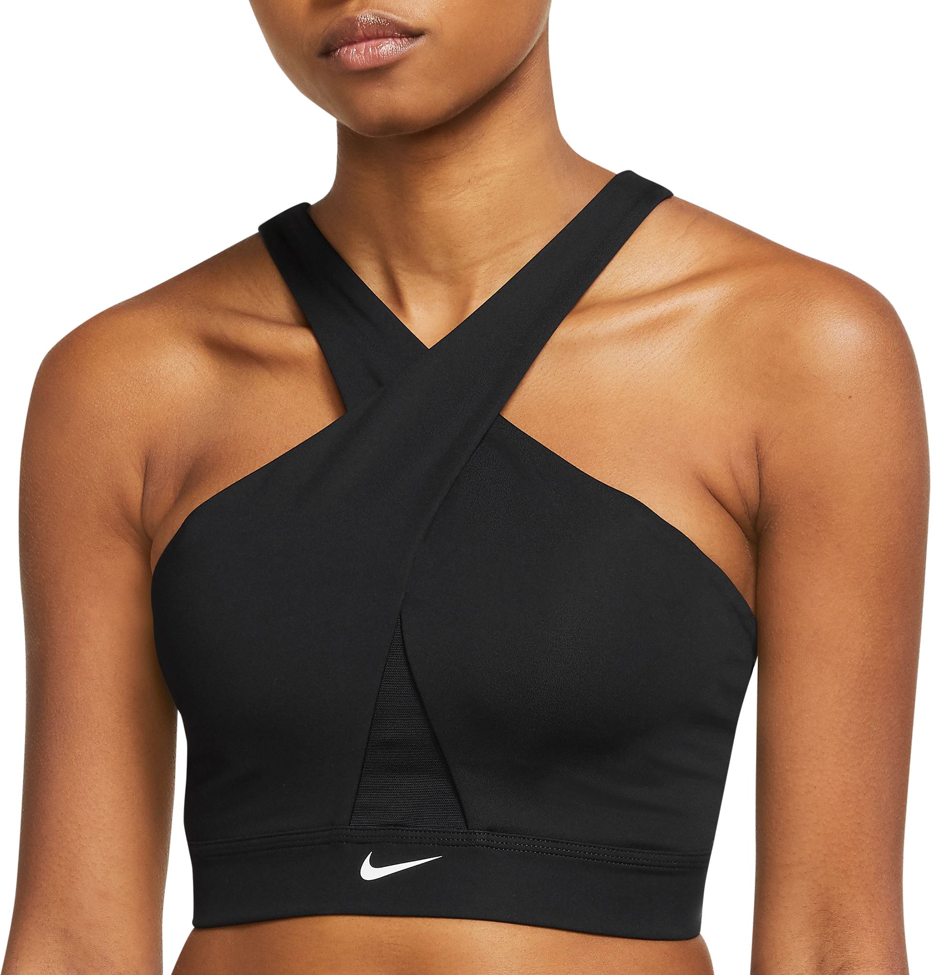 Dick's Sporting Goods Nike Women's Swoosh Icon Clash Wrap Medium-Support 1-Piece  Pad Sports Bra