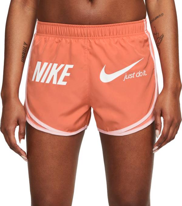 orange nike shorts women