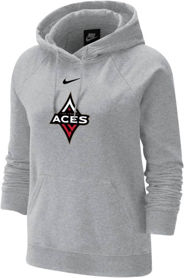 Nike Women's Las Vegas Aces Grey Varsity Arch Pullover Fleece Hoodie product image
