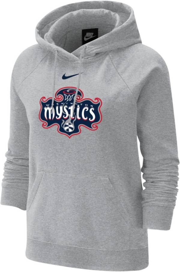 Nike Women's Washington Mystics Grey Varsity Arch Pullover Fleece Hoodie product image