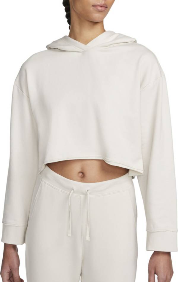 Nike white best sale crop hoodie