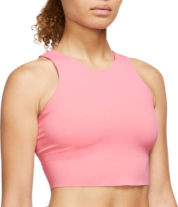 Women's Nike Yoga Luxe Infinalon Crop Top S Smokey Mauve Purple