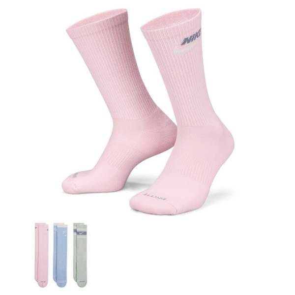 Nike Girls' Everyday Plus Cushioned Crew Socks - 3 Pack