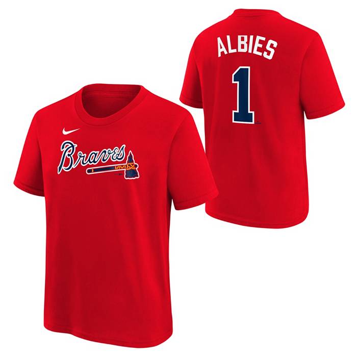 Ozzie Albies #1 Atlanta Braves Red Cool Base Jersey