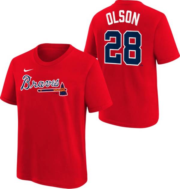 Nike Youth Atlanta Braves Matt Olson #28 Red T-Shirt