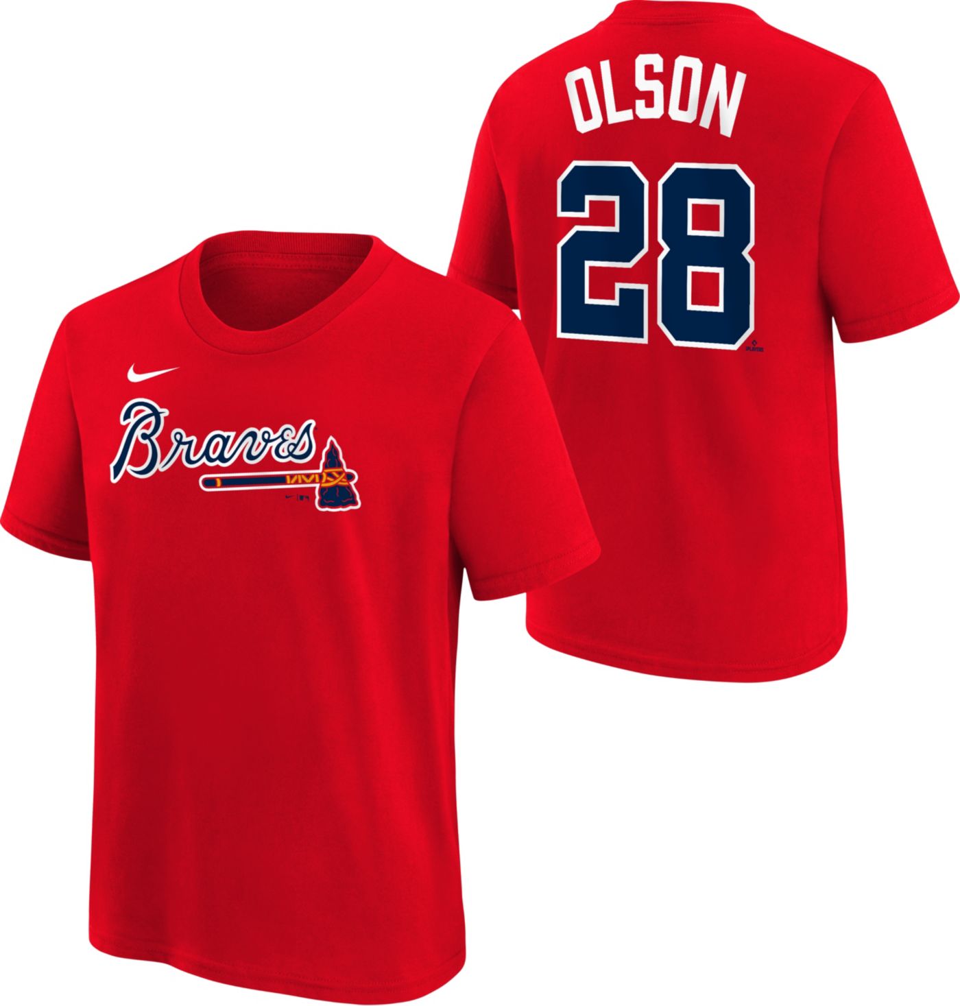 Nike Youth Atlanta Braves Matt Olson 28 Red T Shirt Dick s Sporting Goods