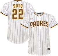 San Diego Padres MAJESTIC Eagle 2 Button Dri Fit Baseball Jersey Youth XL  18/20