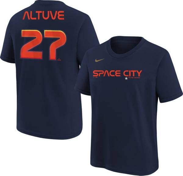 Nike Youth Houston Astros José Altuve #27 2022 City Connect Cool Base Jersey