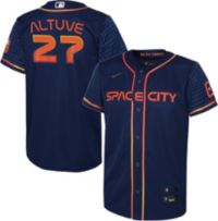 Houston Astros Cooperstown Collection Majestic Coolbase Jersey #27 Altuve  Kids