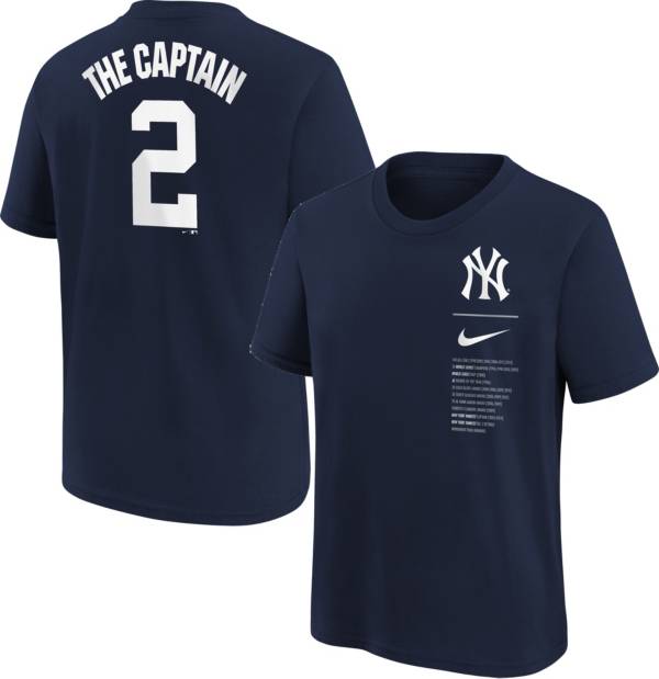 Nike Youth New York Yankees Derek Jeter #2 Blue T-Shirt