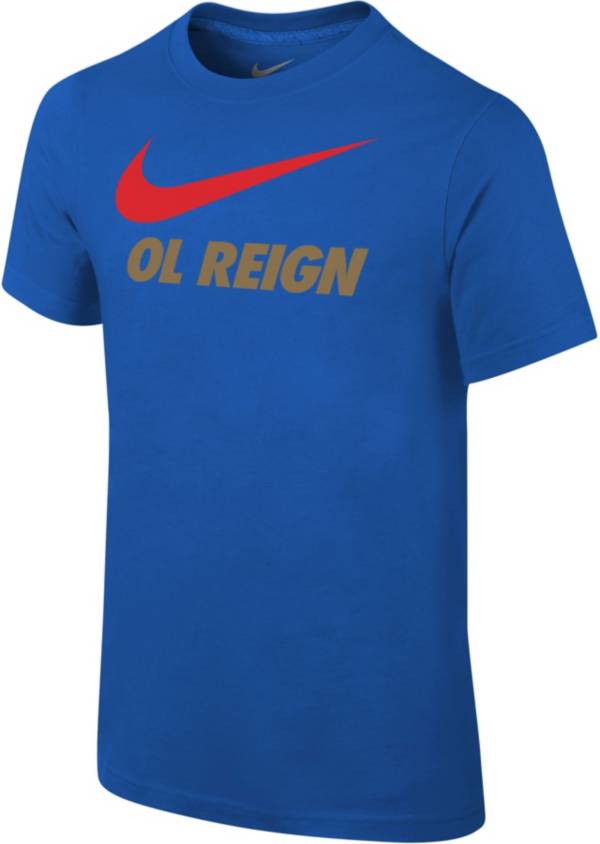 Nike Youth OL Reign FC Swoosh Royal T-Shirt product image